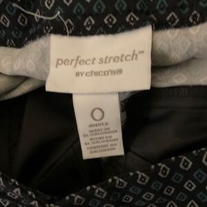 Chico's Black and White Geometric Pants